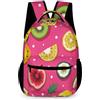 WECECE Zainetto Scuola Fruit Motif Ragazzi 6-10 Anni Borsa Scuola Colourful Ragazze Classe 1-2 Cartella Scolastica Spallacci Regolabili Libri Quaderni Borraccia Gita Viaggio Quotidiano