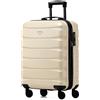Flight Knight Valigie Rigide in ABS Leggere a 4 Ruote - Bagaglio a mano approvato per oltre 60 compagnie aeree tra cui easyJet, Jet2 e dimensioni massime per Ryanair (Priorita) 55x40x20cm