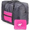 HIDEWALKER 45x35x20 Borsa da Viaggio Borsone da Viaggio Pieghevole Archiviazione Bagagli Corsa Della Spalla Dell'organizzatore di Immagazzinaggio per Viaggio Campeggio Palestra