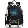Huacaiyu Anime Genshin Impact Zaino da uomo per la scuola, per laptop, con Kazuha Raiden Xiao Casual Viaggio Zainetto Impermeabile di Grande Capacità, nero Classico