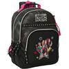 Safta - Zaino scolastico K-Pop Demon Hunters Energy doppio adattabile al trolley, 2 scomparti grandi con cerniera, tasche frontali con organizer, zaino da ragazza, misure 32 x 15 x 42 cm