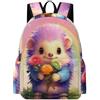 TPISLI Zaino Scuola Hedgehog Rainbow Bambini 6-10 Anni Borsa Scolastica Cute Animal Bambina 9 Anni Cartella Scolastica Elementare School Bag, Gite Viaggio Tempo Libero