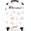 NoBoringSuitcases.com NoBoringSuitcases© Valigia Bambini, Trolley Bambina | 55x40x20 cm - Personalizzabile, Cabin Go, Blocco del Numero TSA, Bagaglio a Mano (Arcobaleni rosa