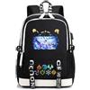 Huacaiyu Anime Genshin Impact Zaino da uomo per la scuola, per laptop, con Kazuha Raiden Xiao Casual Viaggio Zainetto Impermeabile di Grande Capacità, nero Classico