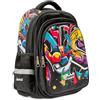 Colourbook Zaino Scuola Urban 30L Porta PC, Vivid | 35x45x20 cm, Scomparto Laptop, Doppio Porta Borraccia, Spallacci Imbottiti, Cuciture Rinforzate, Stampe All-Over Durevoli