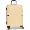 Worldpack San Francisco Trolley Set 50/60/70, Giallo pastello, M medium, Trolley rigido con ruote doppie a 360°