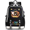 Huacaiyu Anime Genshin Impact Zaino da uomo per la scuola, per laptop, con Kazuha Raiden Xiao Casual Viaggio Zainetto Impermeabile di Grande Capacità, nero Classico