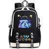 Huacaiyu Anime Genshin Impact Zaino da uomo per la scuola, per laptop, con Kazuha Raiden Xiao Casual Viaggio Zainetto Impermeabile di Grande Capacità, nero Classico