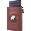 XFSRG Portafoglio Uomo Slim Portafoglio Pop Up Porta Carte di Credito Uomo con Porta Airtag Portacarte Verticale con Blocco RFID Portacarte Compatto Capienza Grande per Carte (Marrone)