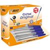 BIC Penne Blu a Sfera, Cristal Original, Punta Media (1.0 mm), Confezione da 90+10 Penne, Fornitura per Cancelleria Ufficio e Scuola