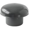 First Plast CDV125A Cappello di Ventilazione Testa Esalatore, senza rete, Ardesia, diametro interno 125 mm