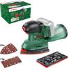 Bosch Home and Garden Levigatrice a batteria UniversalSander 18V-10 (senza batteria, 18 Volt System, per lavorazione del legno fai-da-te, 32 fogli di carta abrasiva) - Amazon Edition