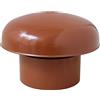 First Plast CDVM125T Cappello di Ventilazione Testa Esalatore con rete, Rosso tegola, diametro interno 125 mm