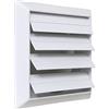 La Ventilazione S19150B Griglia di ventilazione da Sovrapporre in ABS, Bianco, con Alette a gravità. Dimensioni 185x185 mm