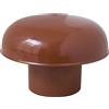 First Plast CDV80T Cappello di Ventilazione Testa Esalatore, senza rete, Rosso tegola, diametro interno 80 mm