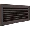 La Ventilazione P31R13M Griglia di Ventilazione rettangolare in Plastica marrone da incasso con rete antinsetti. Dimensioni 315x136 mm