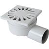First Plast CHABS1050G Chiusino Sifonato in ABS, Grigio, 100 x 100 mm