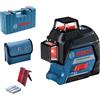 Bosch Professional Livella Laser GLL 3-80 | laser rosso, per interni, massimo Campo di lavoro: 30 m, 4 batterie AA, in valigetta per artigiani