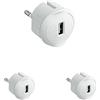 BTicino S3625DU Adattatore con Presa USB 1.5A per Tutti Gli Standard di Prese, Bianco, Pacco da 3