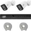 PNI NVR POE PNI House IP710J - Pacchetto di videosorveglianza, 2 telecamere PNI IP515J, 5 MP e cavo inclusi