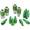 Legacy Manufacturing Legacy color Connex Type B - Aro 14 Piece 1/4 in. Green Coupler and Plug kit, A71458B