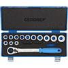 GEDORE Chiave a Bussola, Set di 14 Pezzi, Esagonale, 1/2 pollici, 10-24 mm, Bussole, Chiave a Bussola Cricchetto, Chiave a Bussola Macchina, 19 SKU 20