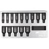 Ingersoll-Rand Set bussole a percussione esagonali SAE imperiali DXS2, 14 pezzi, acciaio al cromo-molibdeno
