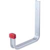 Alberts 856816 Gancio a parete, disponibile in diverse versioni, angolato, alluminio, profondità 140 mm, altezza 155 mm, Set da 10
