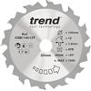 Trend Lama sega circolare legno TCT 140mm foro 20mm 12 denti grossolano | Tagli rapidi e grossolani su legno tenero, taglio 1,8 mm, angolo +20° e denti TCT. CSB/14012T