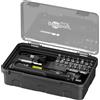goobay set mini avvitatore a batteria 28 pezzi - 24 punte, 1 prolunga, 1 supporto e 1 adattatore in acciaio al cromo-vanadio - Avvitatore a barra, coppia a 3 livelli, illuminazione LED frontale 77816