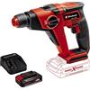 Einhell Tassellatore a Batteria TE-HD 18/12 Li - Solo Power X-Change + Einhell Pxc Starter Kit 18 V, Batteria 2,5 Ah E Caricabatteria Power X-Change, Nero Rosso, 10 x 15 x 11.3 Cm