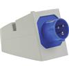 as - Schwabe CEE Presa a muro caravan - 230 V / 16 A presa da campeggio - Presa a muro a 3 poli per camper e caravan - Ideale per uso esterno - IP44 - Made in Germany - Blu I 60473