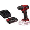 Einhell Trapano avvitatore a batteria TE-CD 18/40 Li BL - Solo Power X-Change + Einhell Pxc Starter Kit 18 V, Batteria 2,5 Ah E Caricabatteria Power X-Change, Nero Rosso, 10 x 15 x 11.3 Cm