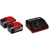 Einhell Originale Einhell 2x 18V 5,2Ah PXC-Twinpack due batterie da 5,2 Ah Power X-Change & Originale Power X-Change 4A Carica batteria ultra rapido