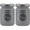 FLEUR DESIGNER'S PAINT | Pittura ad Acqua, Effetto Gesso Naturale, Extra Opaca, Fleur Chalky F75, Colore Smoky, Made in Italy, Formato da 130 ml (Confezione da 2)