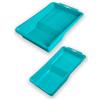 TOTAL - Set di 2 Vaschette per Pittura - Contenitori in Plastica - 1 Vaschetta 435 x 300 mm carico massimo 60 Kg - 1 Vaschetta 305 x 150 mm carico massimo 25 Kg