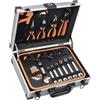 Home>it BOXER® Valigetta Attrezzi 107 Pezzi - Valigia in Alluminio con Cricchetto 3/8, Bussole 1/4 e 3/8, Inserti, Pinze e Cacciaviti
