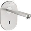Grohe 36334SD0 Eurosmart Cosmo E Rubinetto Elettronico con Fotocellula Lavabo, Installazione a Parete, Inox Satinato