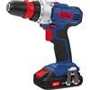Güde 58526 - Trapano avvitatore a batteria BS 18-201-30K II (18 V, 19 + 1 livelli di coppia, luce di lavoro a LED integrata, batteria da 2,0 Ah