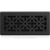 Decor Grates AGH410-BLK Registro da pavimento gotico, finitura nera testurizzata, 4x10