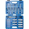 SW-Stahl SW STAHL 10365L Kit Utensili Ammortizzatori - Set Chiavi Puntone, 18 Pezzi | Kit professionale per montaggio e smontaggio dadi ammortizzatore, bussole esagonali 16-24 mm, inserti ovali e T50, 1/2