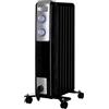 Orbegozo RN 1500 Radiatore Olio 7 Elementi 1500W Luce LED Termostato Regolabile Raccoglitori Rotelle