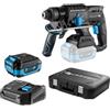 HÖGERT TECHNIK Martello perforatore brushless 18V, 2,0 J, funzione scalpello, batteria 4,0 Ah, caricatore 4A, ingranaggi in metallo, LED