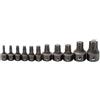 Gearwrench 81560 11 PC. Chiavi a cricchetto Torx Insert bit set, nero