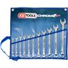 KS Tools 518.0641 ChromePlus Serie di Chiavi Combinate, Inclinate, 11 Pezzi, 8-22 mm