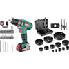 HYCHIKA BETTER TOOLS FOR BETTER LIFE HYCHIKA Trapano Avvitatore Batteria 12V, 2 Velocità 21+1 Impostazione Della Coppia Massima di 30 Nm, 5x Punte Elicoidali, 20x Pezzi di Viti, & Sega a Tazza per Legno 19 Pezzi