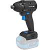 HÖGERT TECHNIK Avvitatore a impulsi a batteria 18V brushless, 200 Nm, 1/4'' HEX, LED, 3 livelli, senza batteria, ingranaggi in metallo