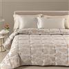 Caleffi Trapunta In Raso Jacquard Floret Matrimoniale Dreaming Barocco Tortora Caleffi