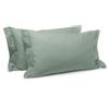 Caleffi Coppia Federe In Percalle Percalle Standard Dreaming Tinta Unita Giada Caleffi