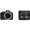 Canon EOS R50 + RF-S 18-45mm F4.5-6.3 IS STM - Creator Kit, con Microfono Stereo Canon DM-E100 e Tripod grip HG-100TBR & obiettivo RF 50mm f/1.8 STM